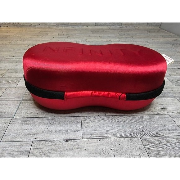 Nfinity Hard Case Red Make-up Case Cheer Bag, Black Strap - Picture 3 of 5